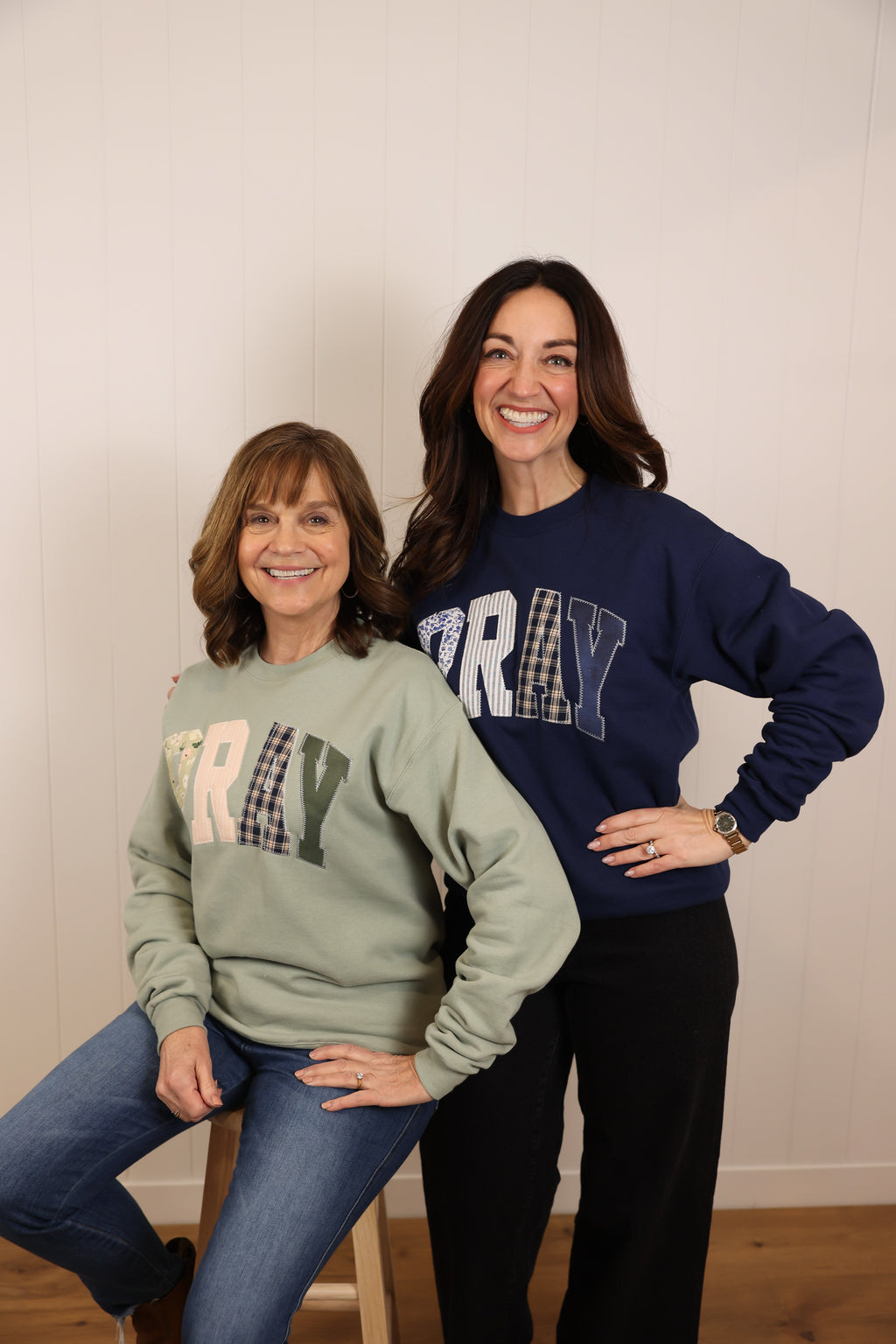 Pray Christian Faith Crewneck Sweatshirt >> Sage