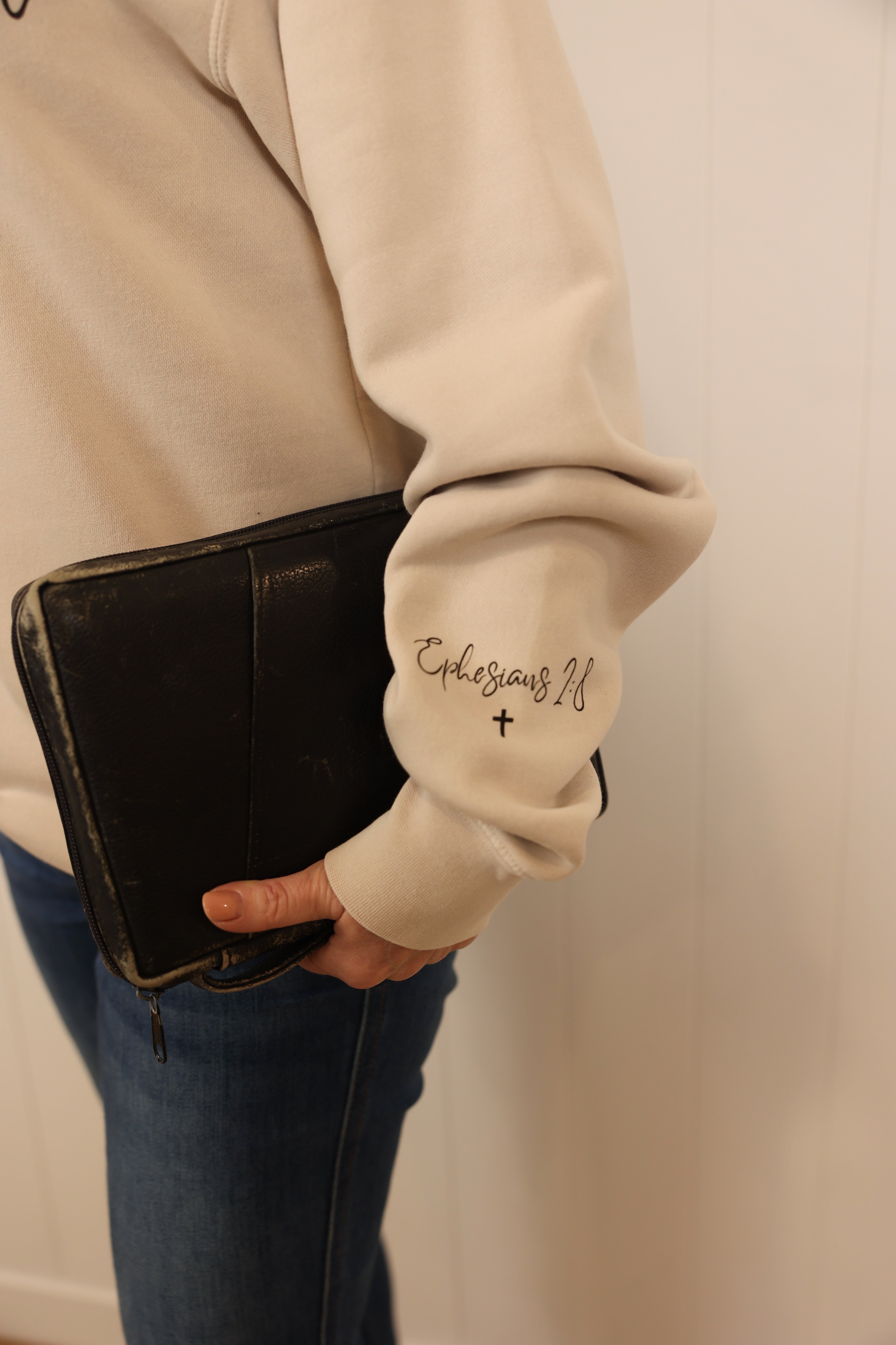 Saved by Grace Crewneck Sweatshirt >> Ivory